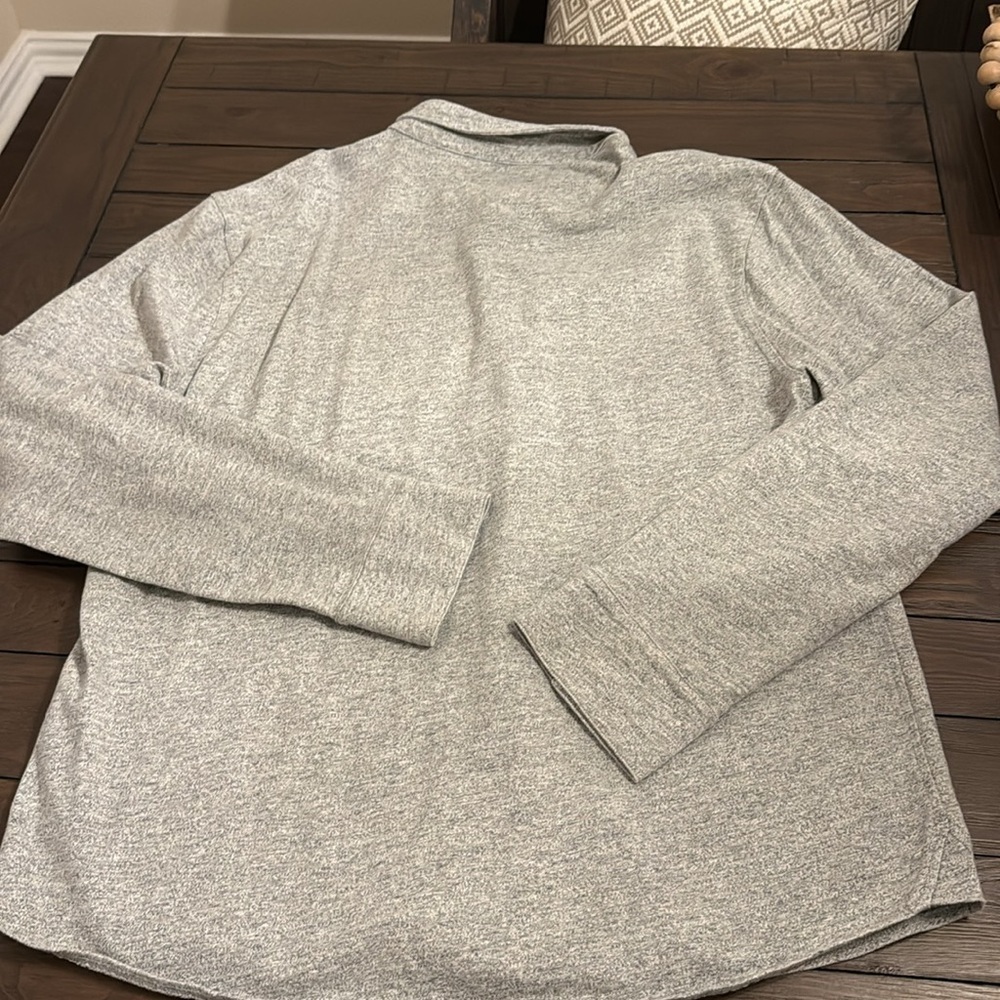 Lucky Brand Tencel Knit Shirt Top Men Sz Large Gray - Picture 7 of 7